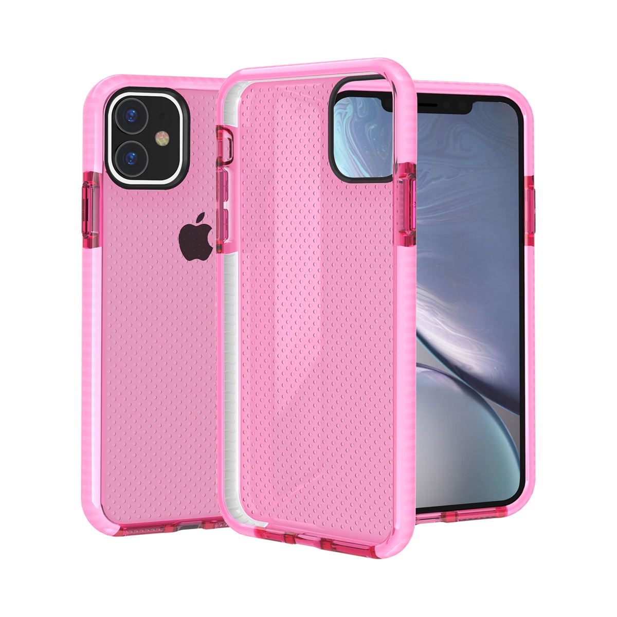 iPHONE 11 Pro (5.8in) Mesh Armor Hybrid Case (Hot Pink)